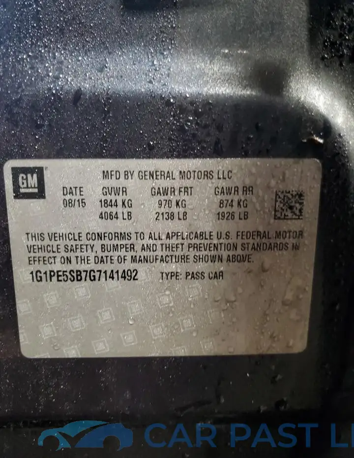 1G1PE5SB7G7141492# 13