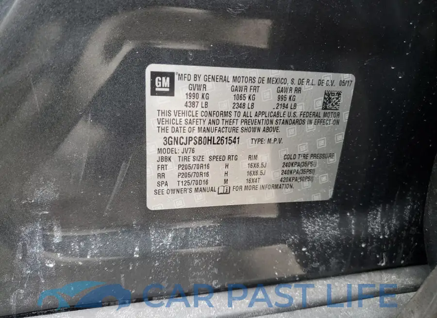 3GNCJPSB0HL261541# 13