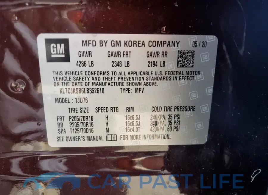 KL7CJKSB6LB352610# 13