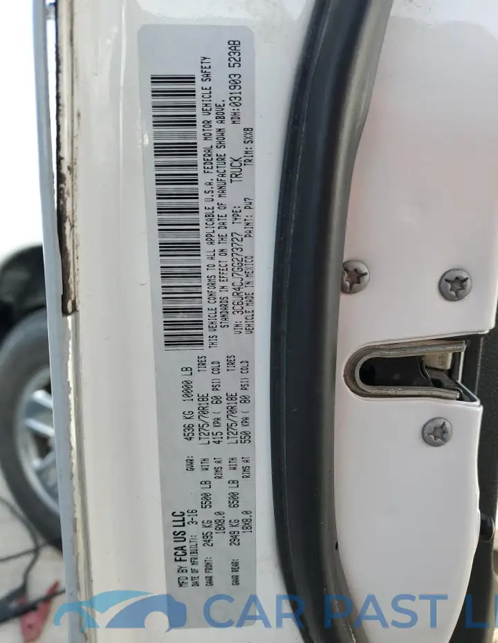 3C6UR4CJ7GG273727# 12