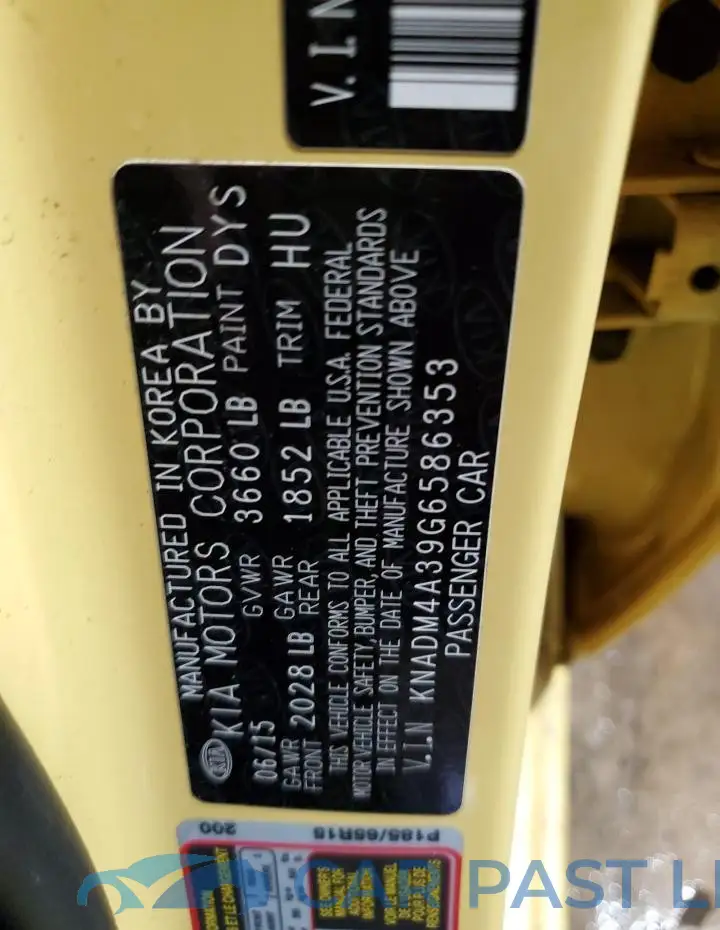 KNADM4A39G6586353# 12