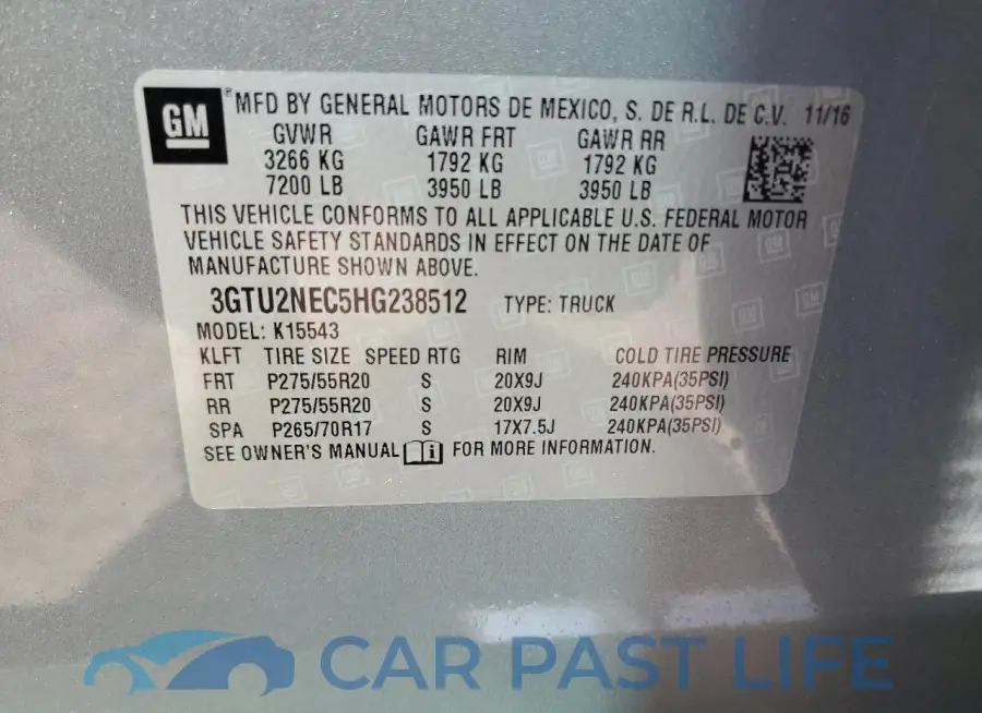 3GTU2NEC5HG238512# 13