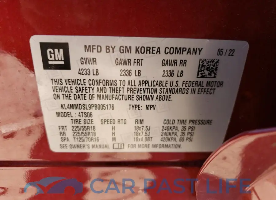 KL4MMDSL9PB005176# 13