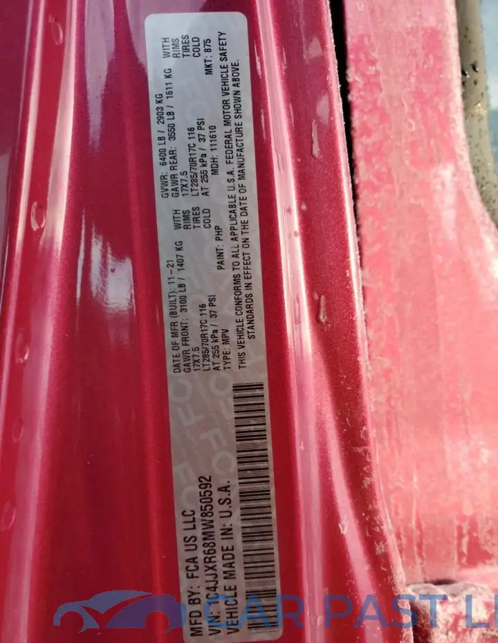 1C4JJXR68MW850592# 12