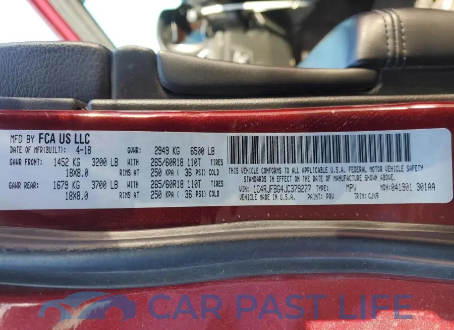 1C4RJFBG4JC379277# 12
