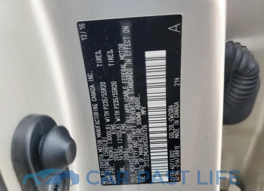 2T2ZZMCA9HC050126# 13