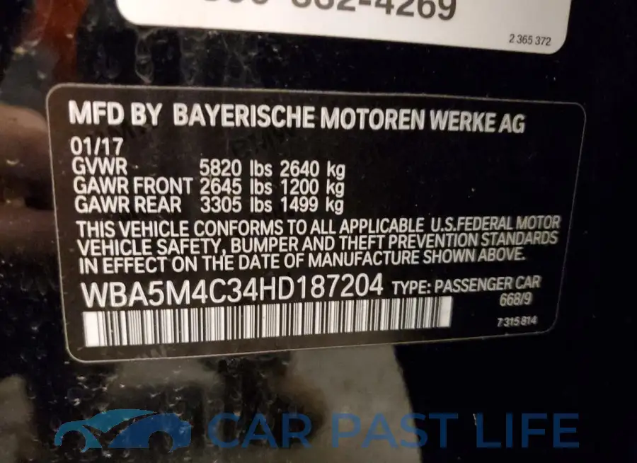 WBA5M4C34HD187204# 12