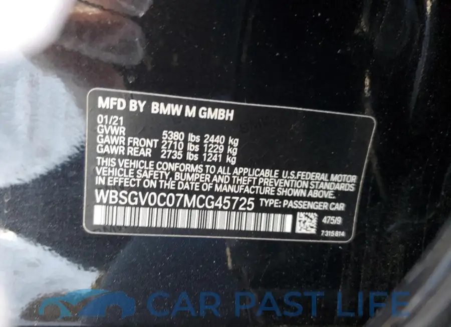 WBSGV0C07MCG45725# 13