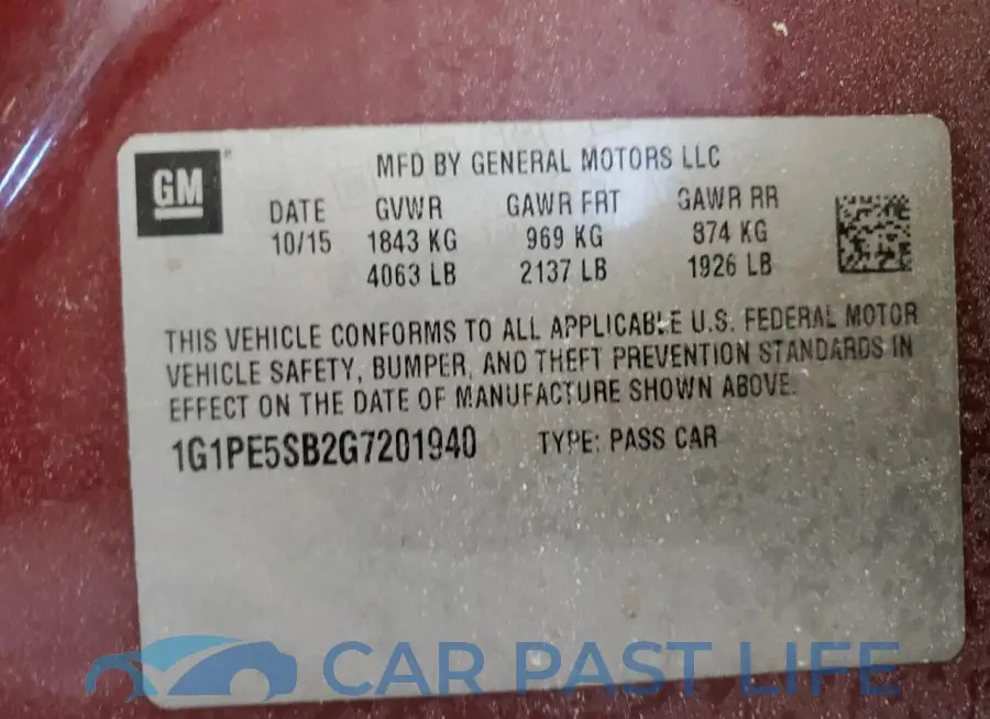 1G1PE5SB2G7201940# 12