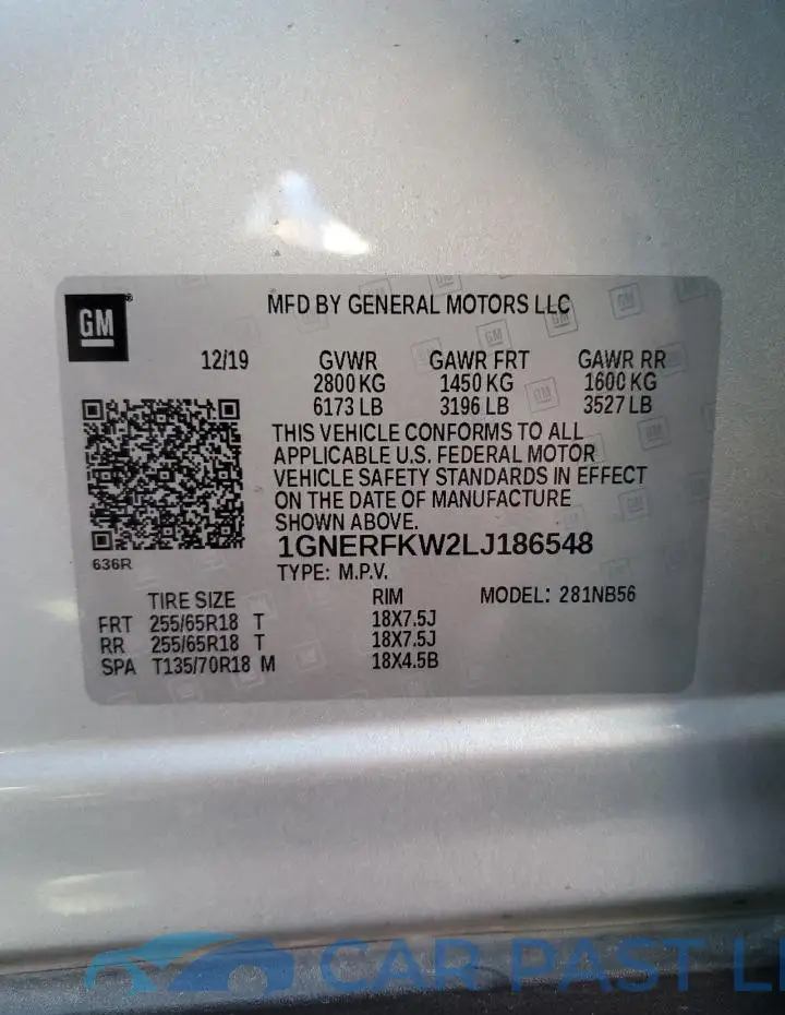 1GNERFKW2LJ186548# 13