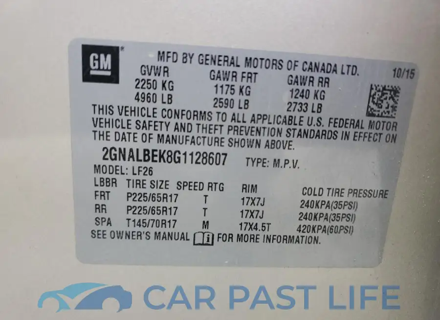 2GNALBEK8G1128607# 13