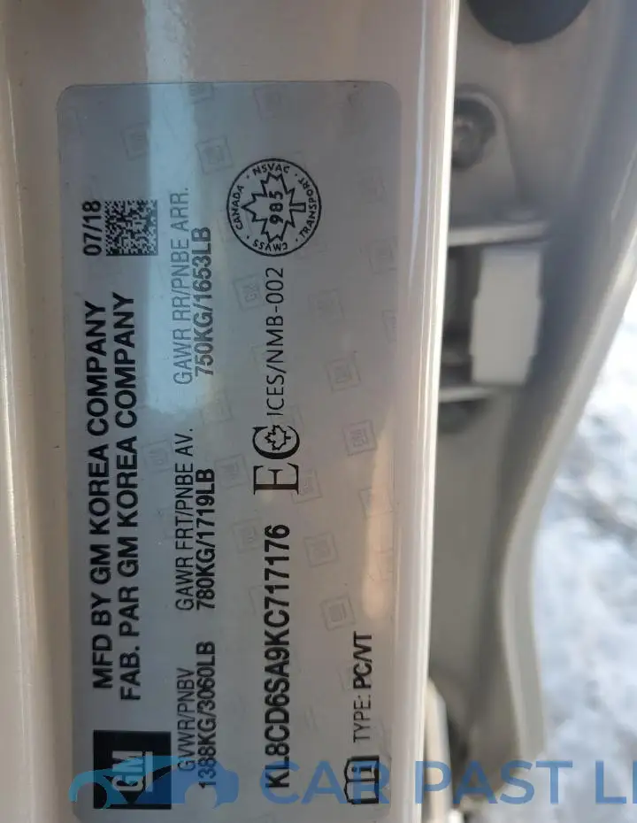 KL8CD6SA9KC717176# 13