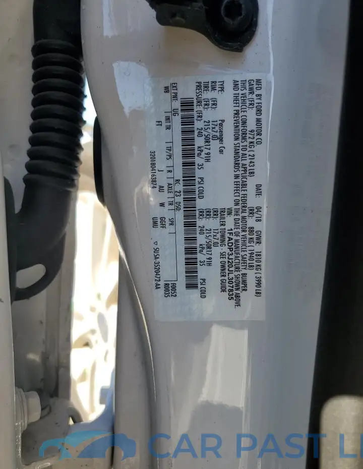 1FADP3J20JL307835# 12