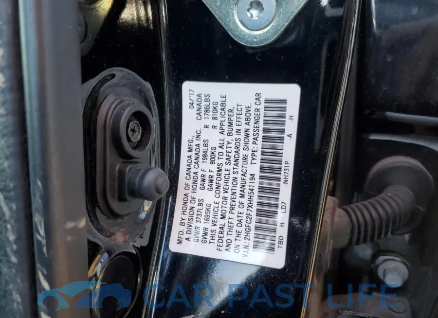 2HGFC2F7XHH541194# 12
