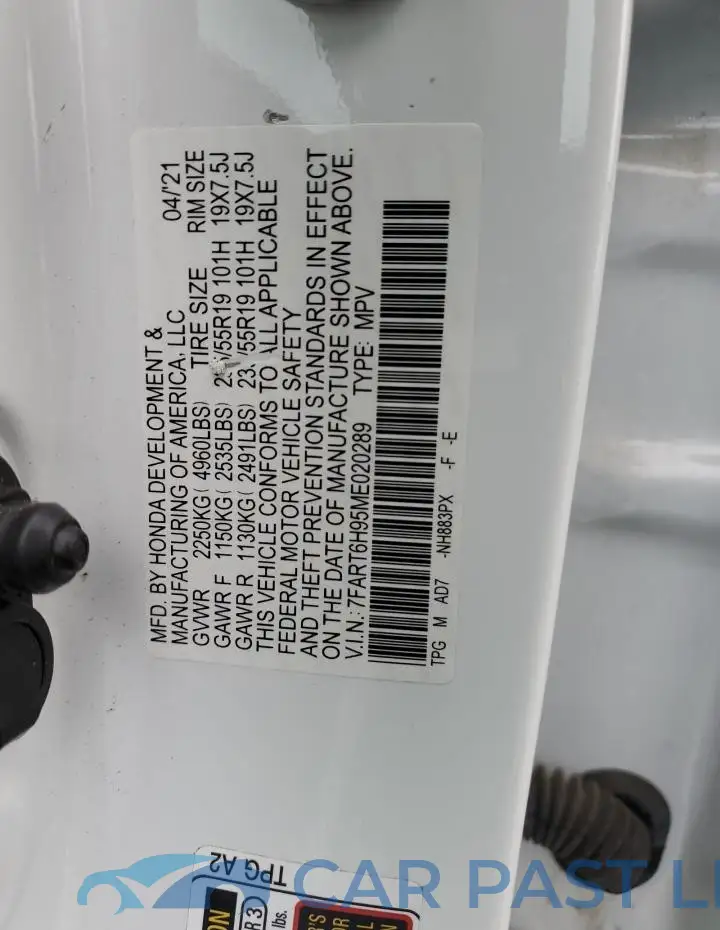 7FART6H95ME020289# 13