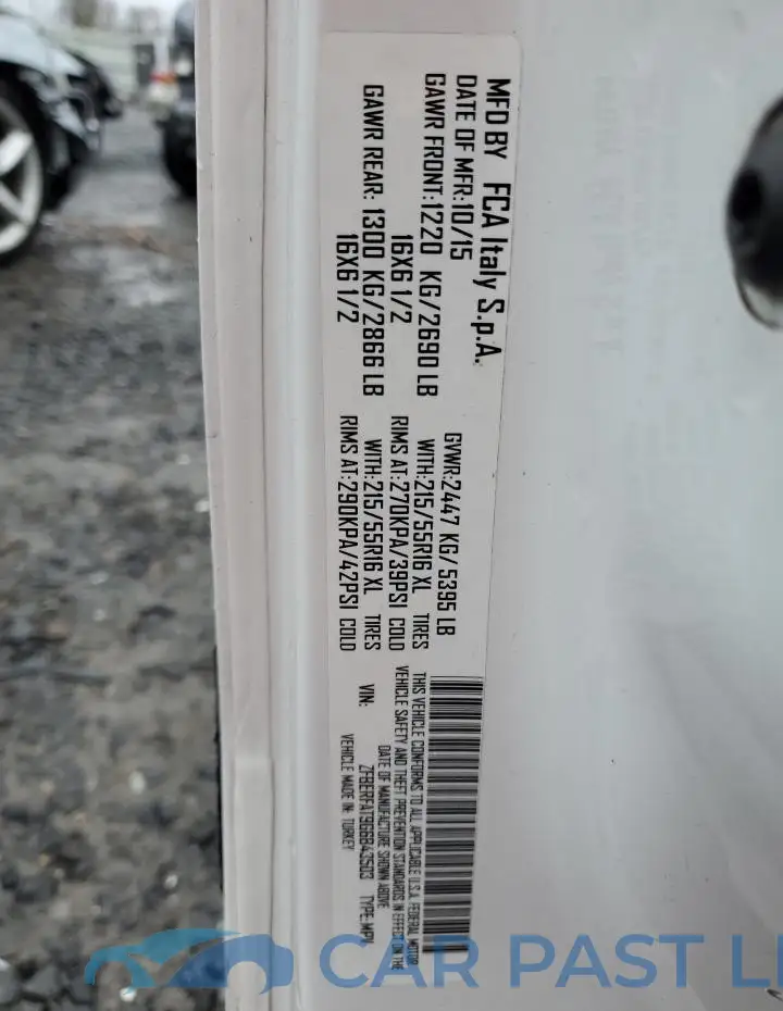 ZFBERFAT9G6B43503# 13
