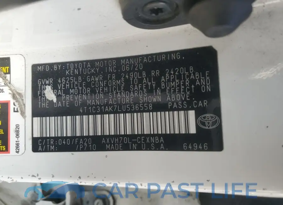 4T1C31AK7LU536558# 12
