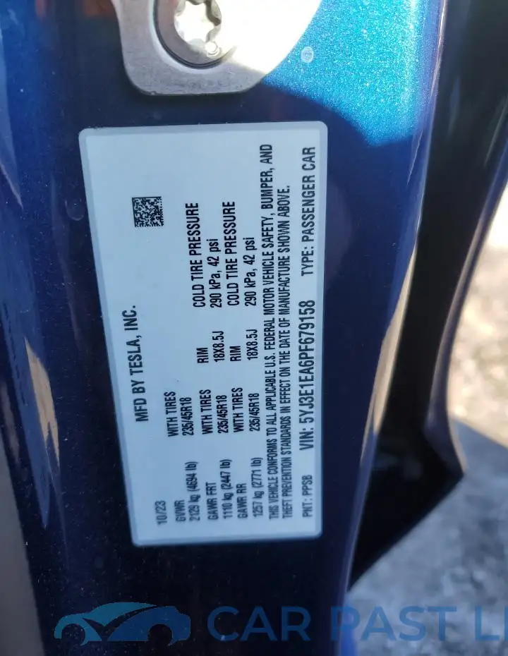 5YJ3E1EA6PF679158# 12