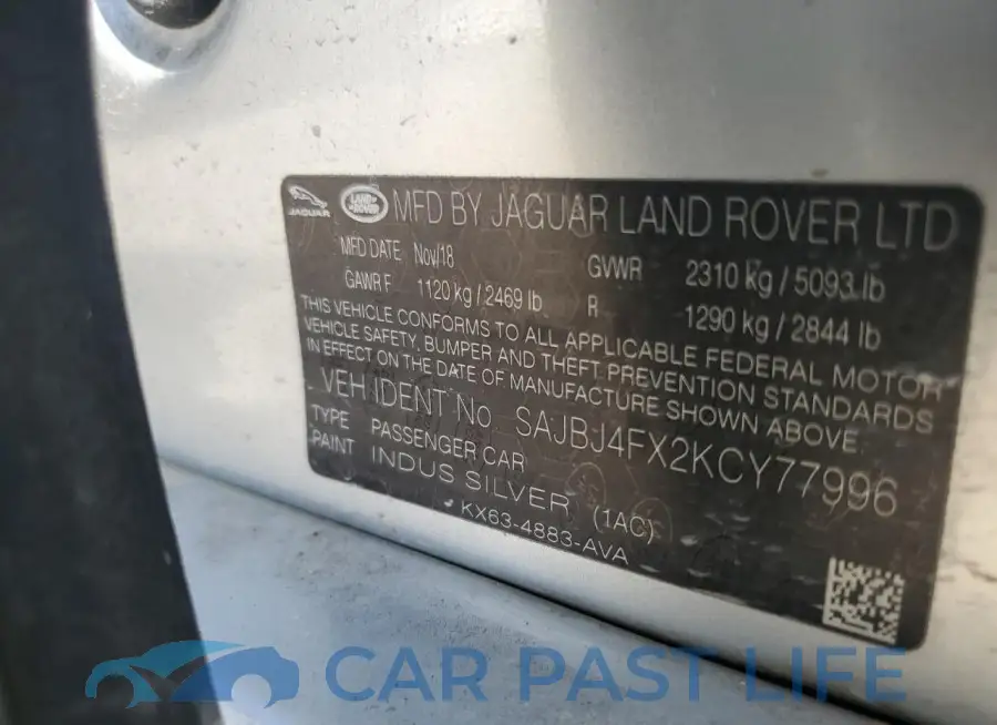 SAJBJ4FX2KCY77996# 12