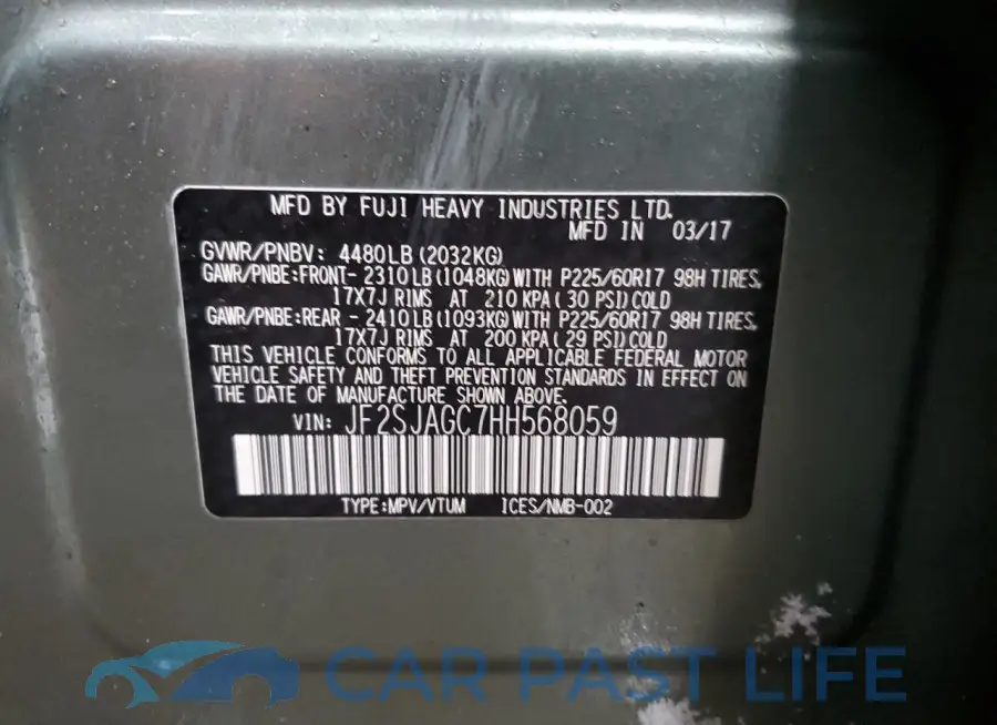 JF2SJAGC7HH568059# 13