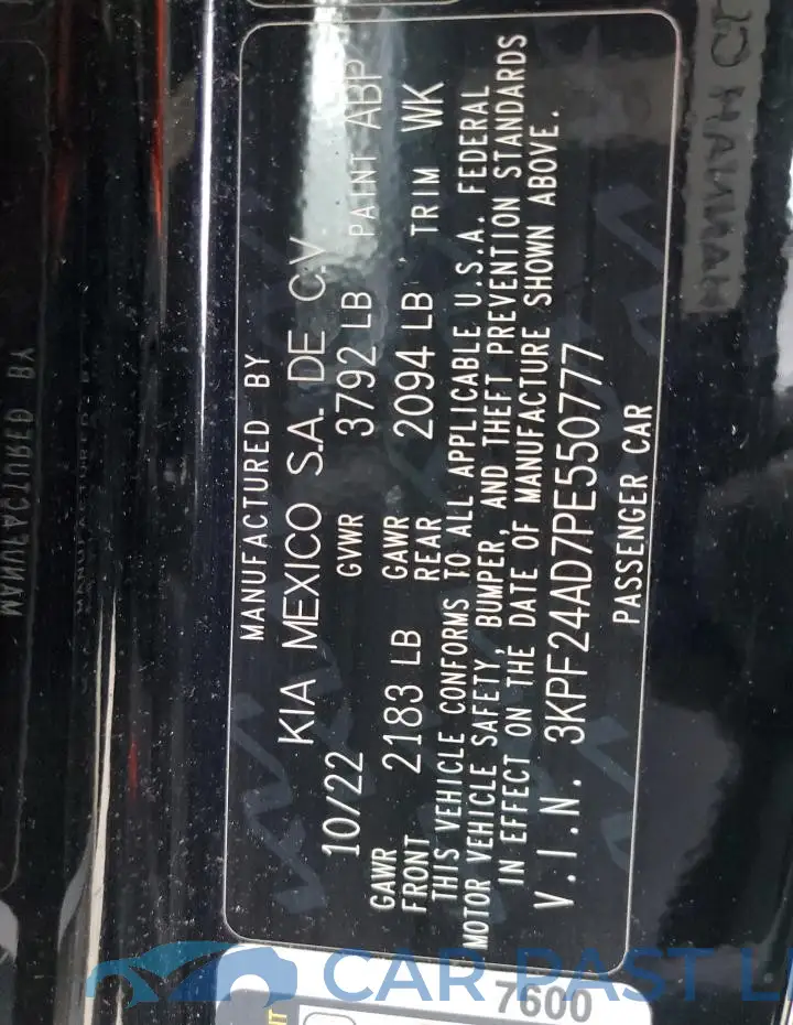 3KPF24AD7PE550777# 12