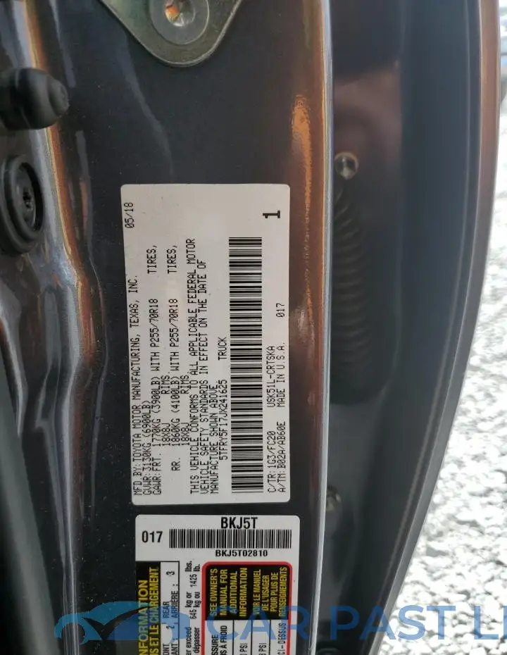 5TFRY5F17JX241625# 13