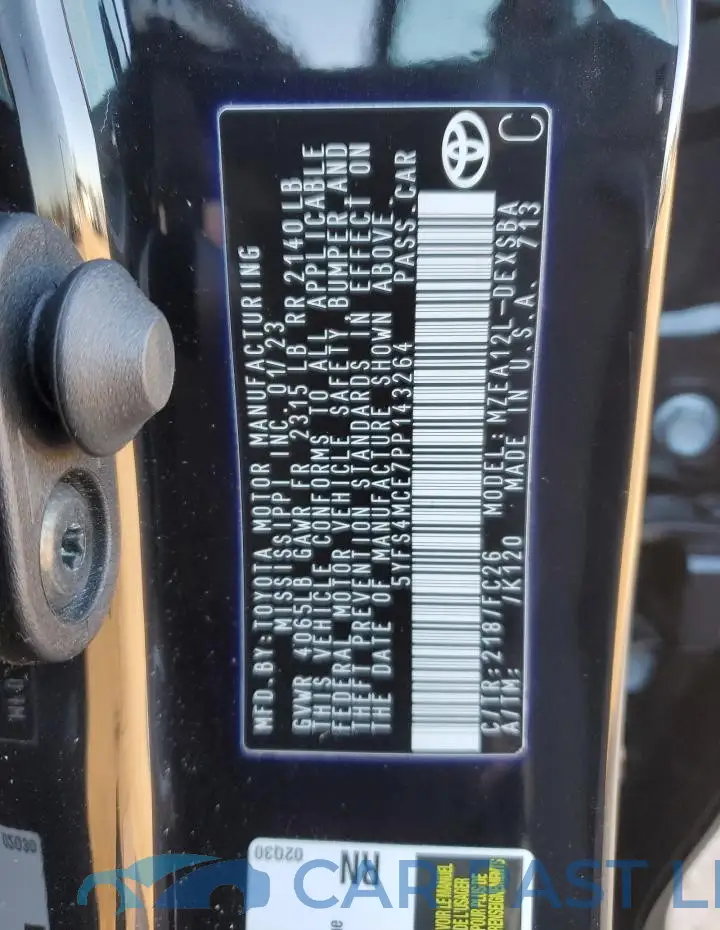 5YFS4MCE7PP143264# 12