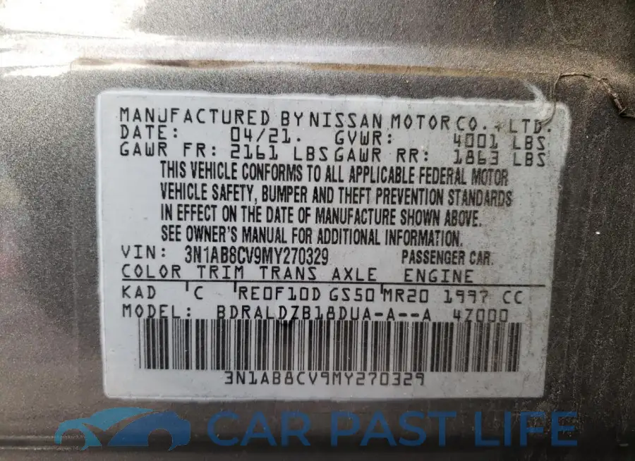 3N1AB8CV9MY270329# 12