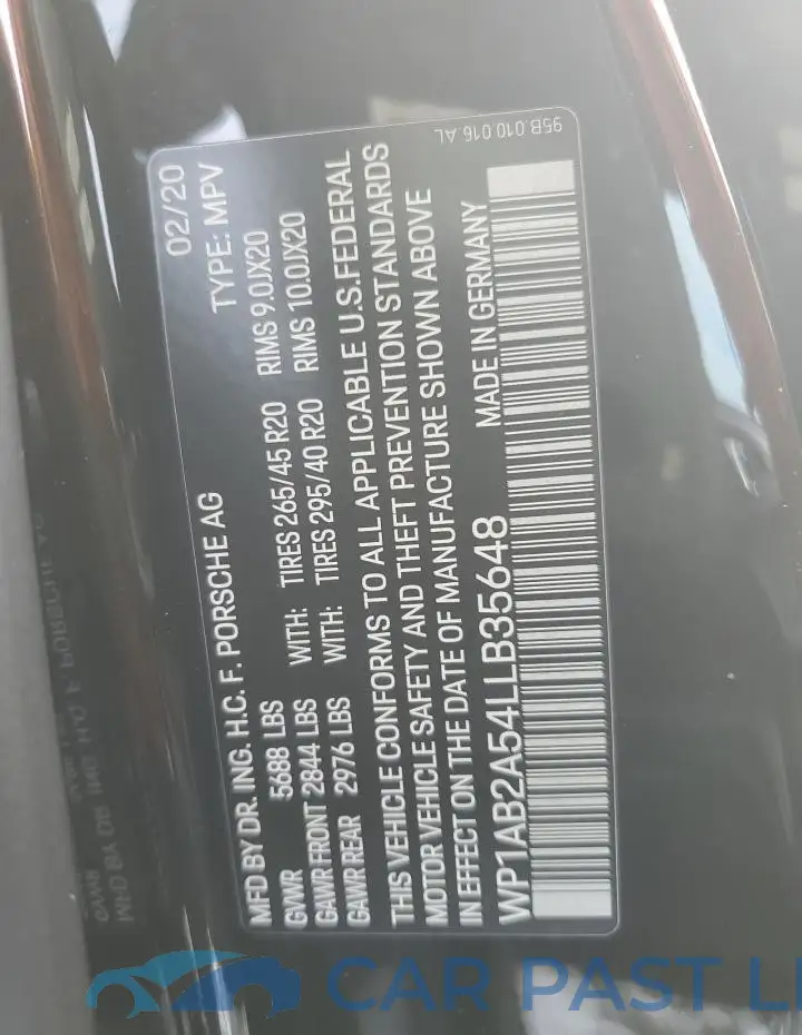 WP1AB2A54LLB35648# 13