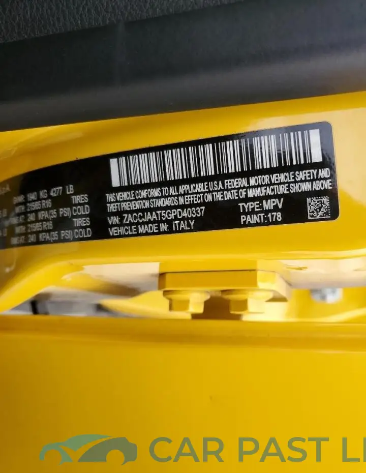 ZACCJAAT5GPD40337# 14
