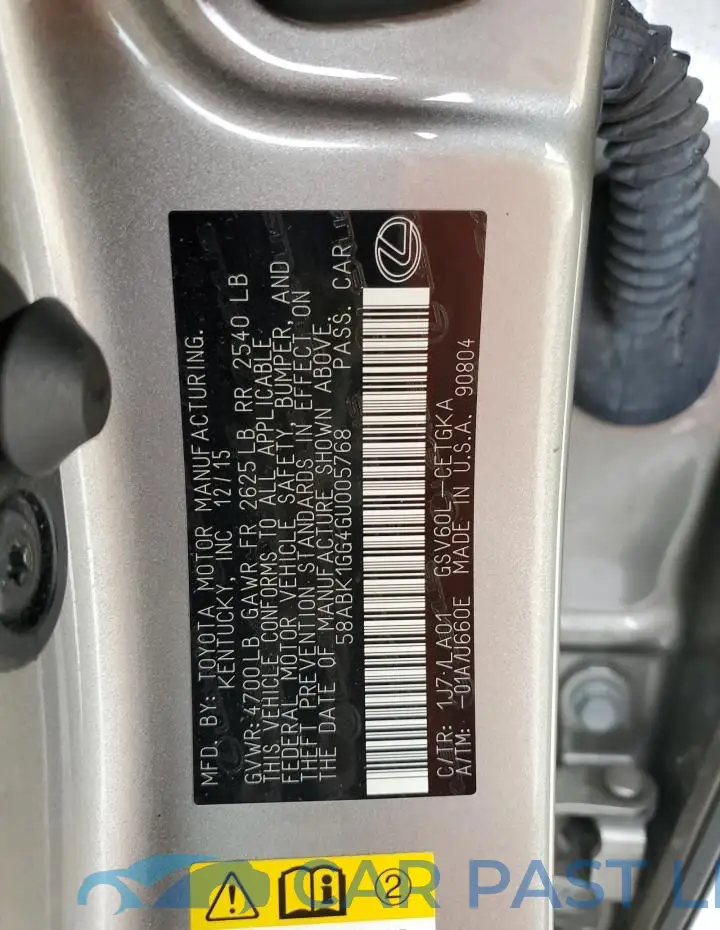 58ABK1GG4GU005768# 13