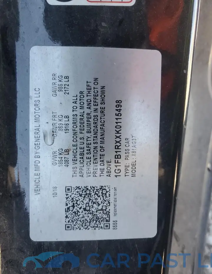 1G1FB1RXXK0115498# 12