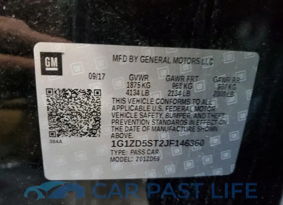 1G1ZD5ST2JF146360# 12