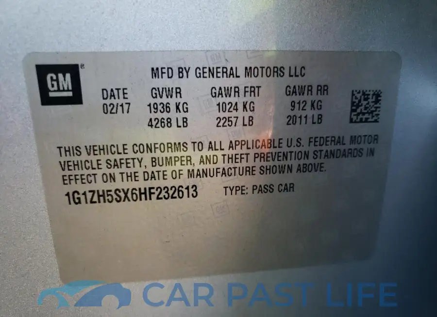 1G1ZH5SX6HF232613# 13