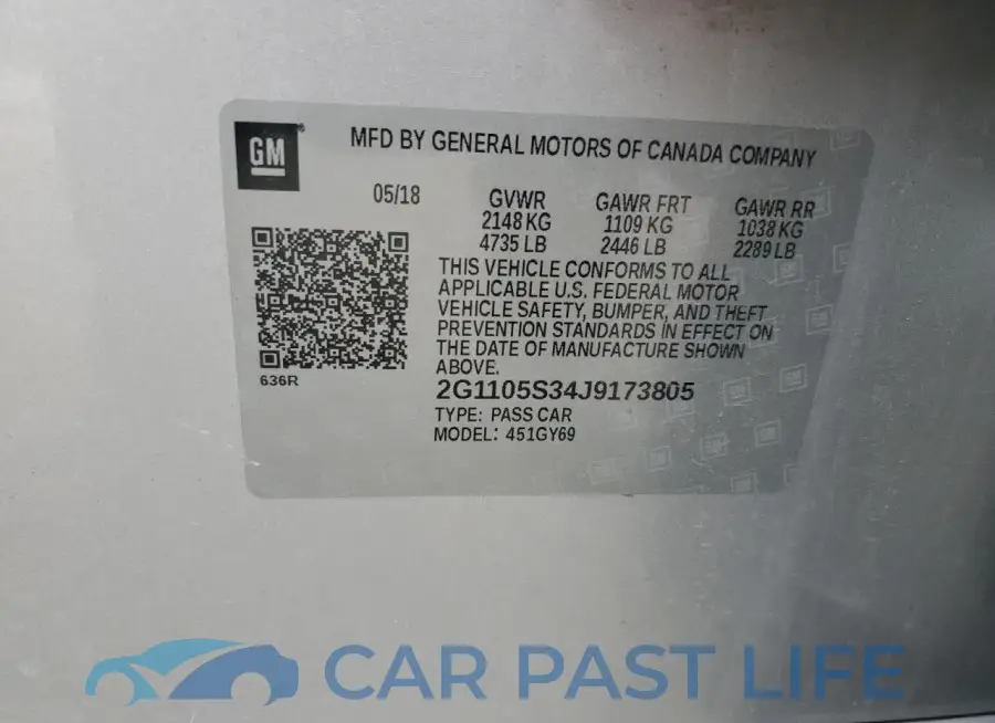 2G1105S34J9173805# 12
