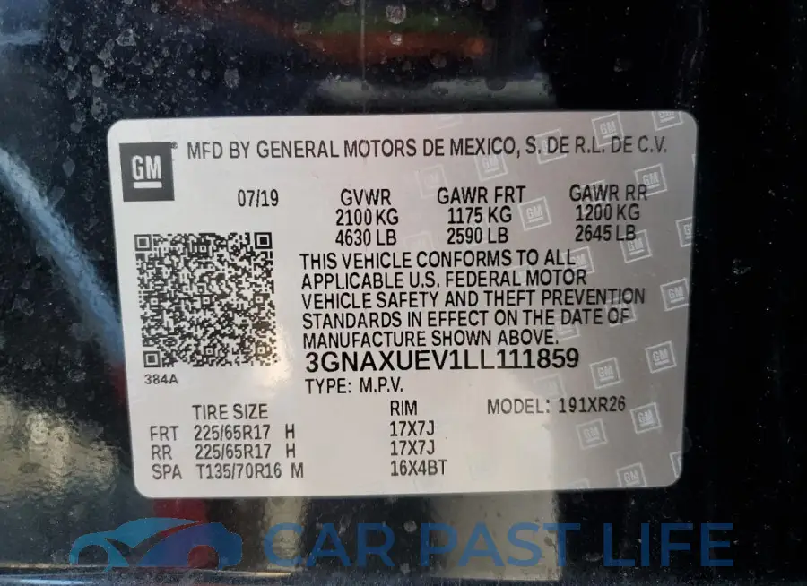 3GNAXUEV1LL111859# 13