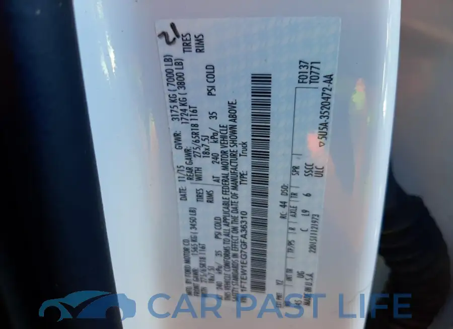 1FTEW1EG7GFA36310# 12