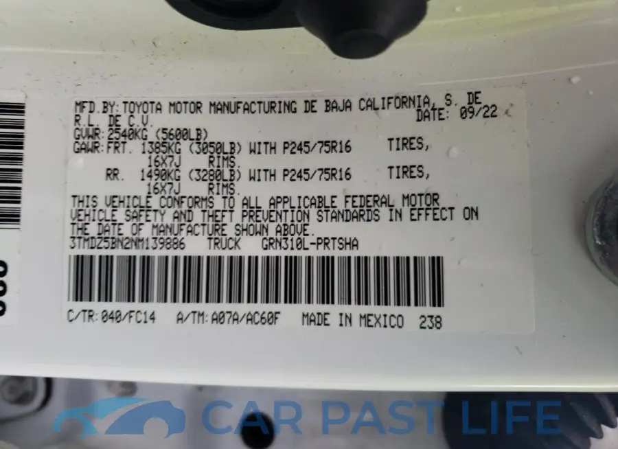 3TMDZ5BN2NM139886# 12