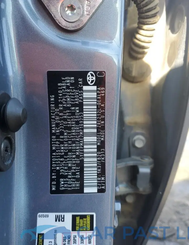 5YFEPMAE7MP169253# 13