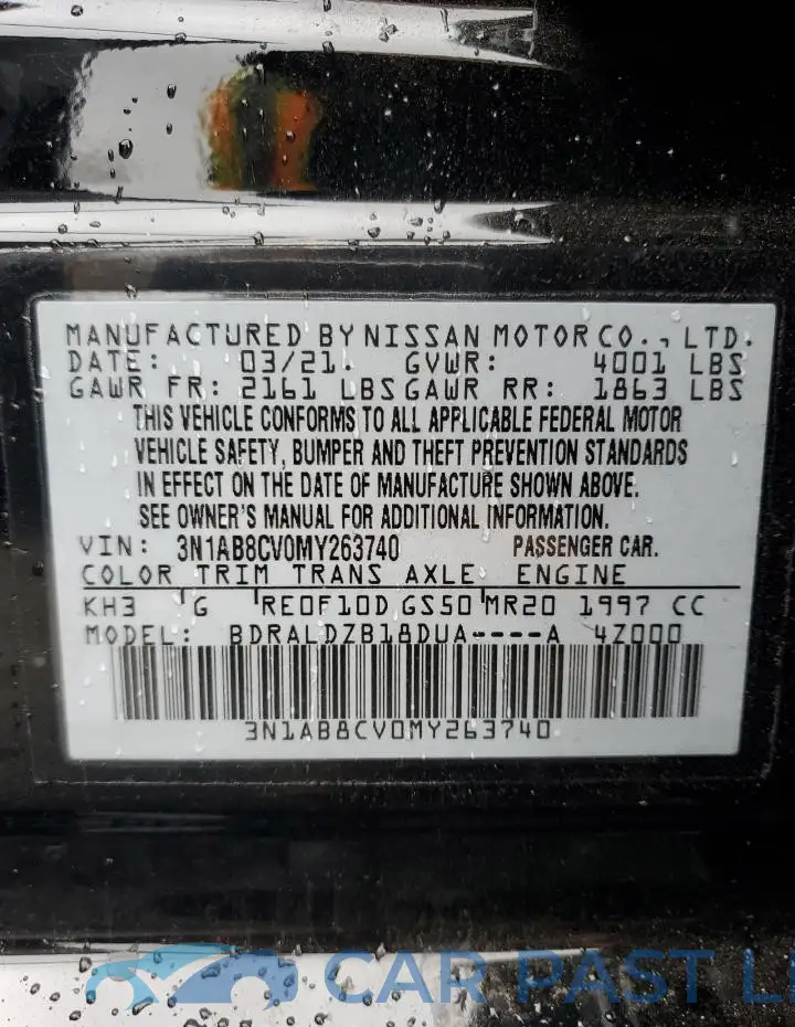 3N1AB8CV0MY263740# 12