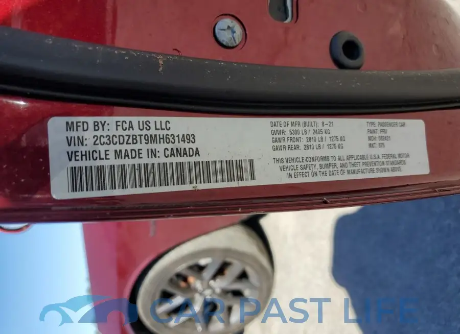 2C3CDZBT9MH631493# 12