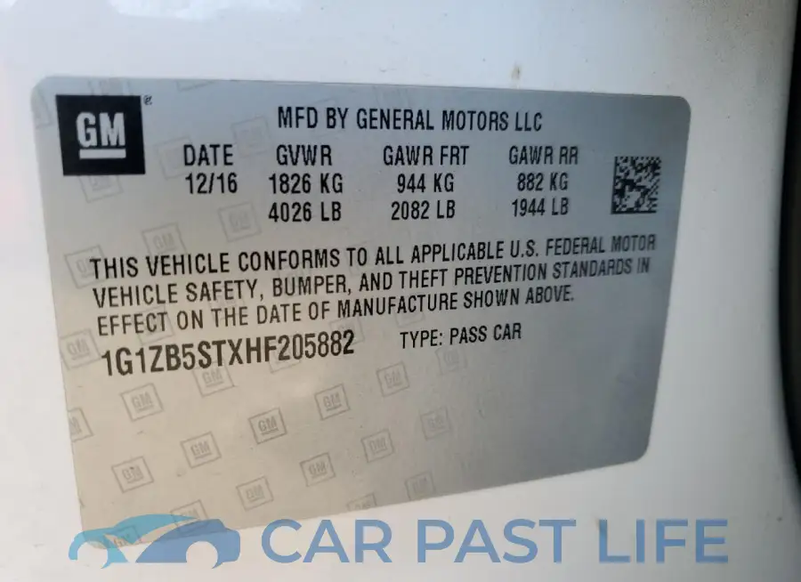 1G1ZB5STXHF205882# 12