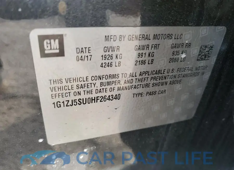 1G1ZJ5SU0HF264340# 12