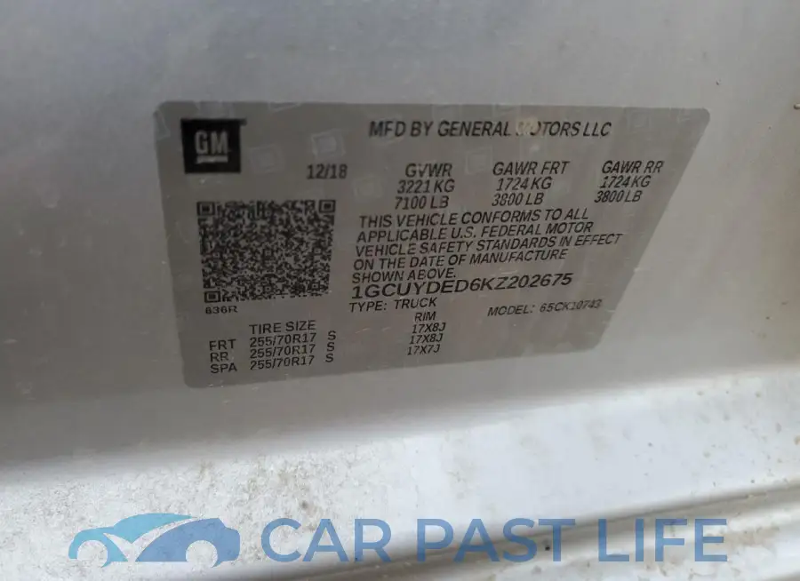 1GCUYDED6KZ202675# 12