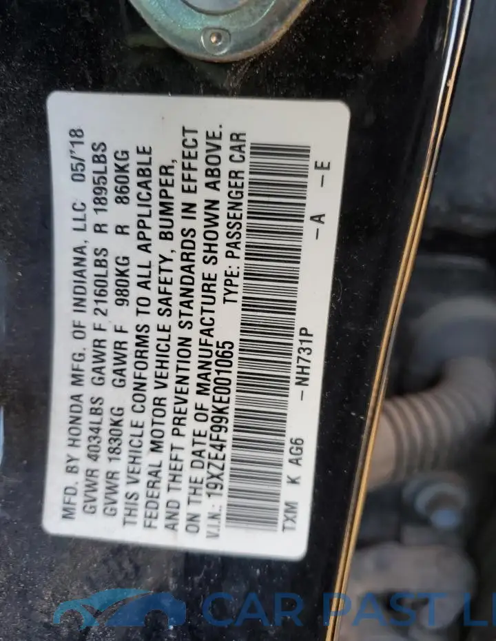 19XZE4F99KE001065# 12