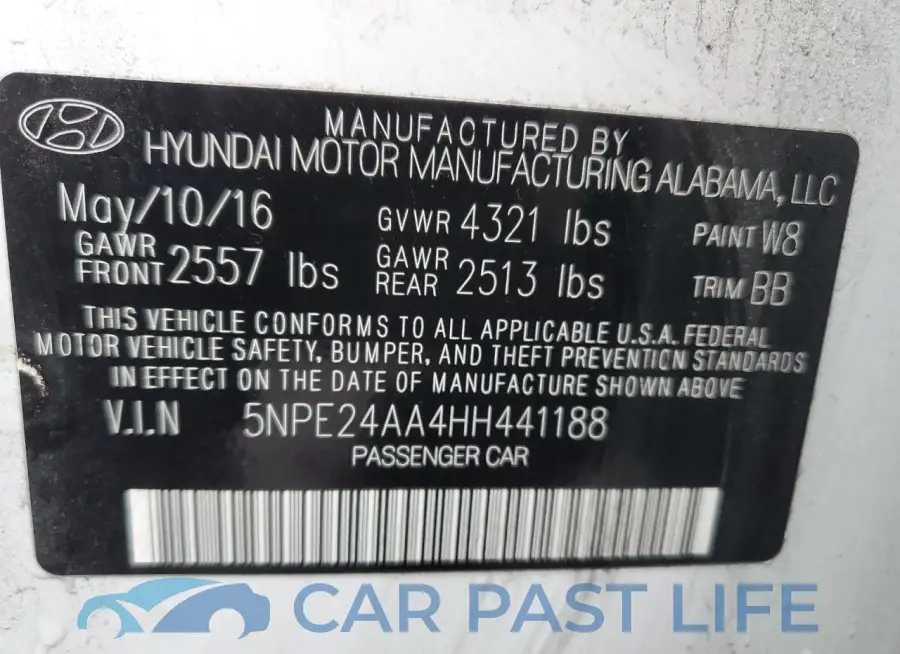 5NPE24AA4HH441188# 12