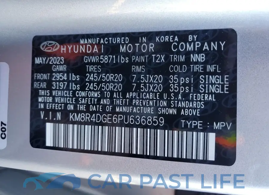 KM8R4DGE6PU636859# 14