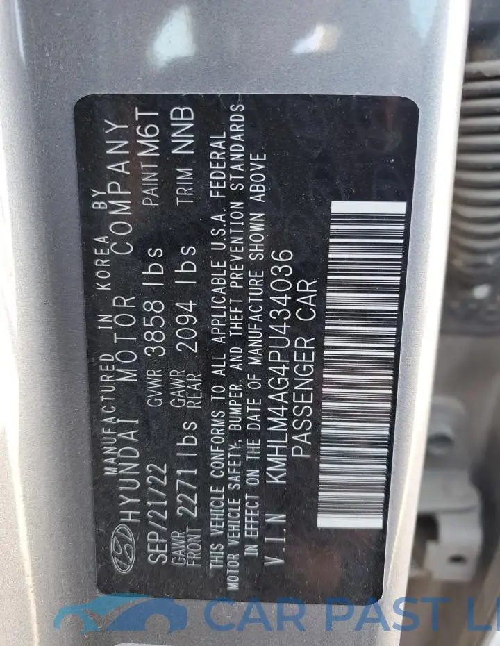 KMHLM4AG4PU434036# 12