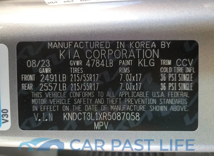 KNDCT3L1XR5087058# 12