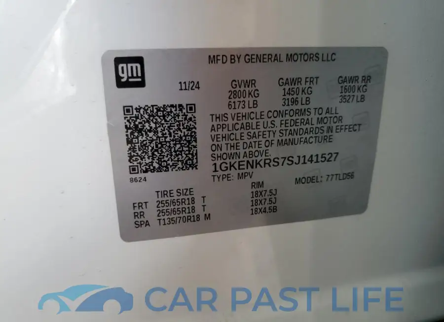 1GKENKRS7SJ141527# 14